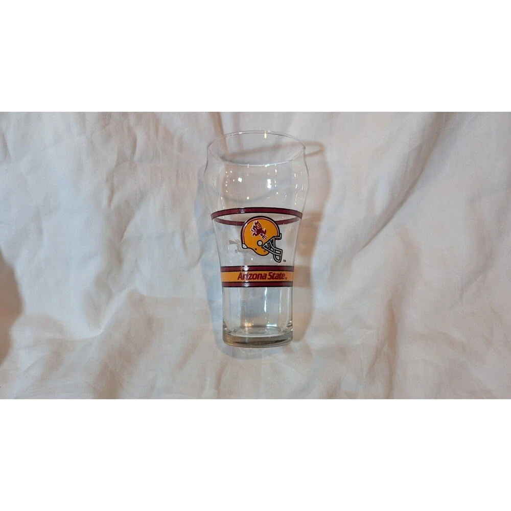Vintage Arizona State Football Helmet Collectible Coca-Cola Glass Tumbler